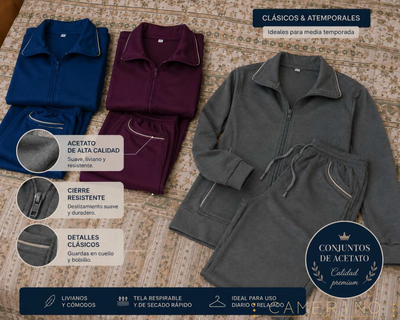 ✨ Conjunto AROMA de Acetato Premium – Dama ✨